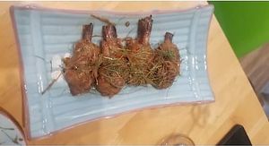 Vegan chicken drumsticks  at Achi Vegan House in Hanoi