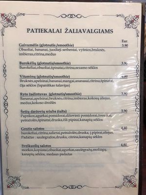 menu (only on Vilnius-Klaipėda side Nikola) at Nikola in Kaunas