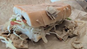 Vegan turkey sandwich at Meson Sandwiches - Florida Mall in Orlando