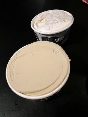 Pistachio & coconut passion fruit ice cream   at Crosstown Doughnuts - Victoria in London