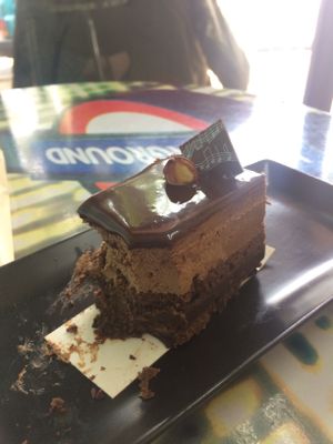  Chocolate hazelnut mousse cake at Pastelería y Panadería Sinfonía in Santiago