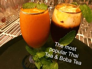Thai tea with coconut milk  at Rice Bistro in Port Orange