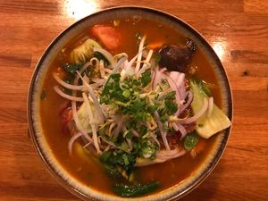 Tom Yum Ramen soup-veggies  at Rice Bistro in Port Orange