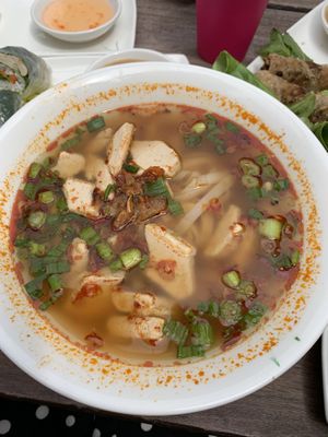 Spice soup noodles  at Pho - Wimbledon in South West London