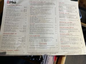 Most vegan friendly and tasty latest Pho menu  at Pho - Wimbledon in South West London