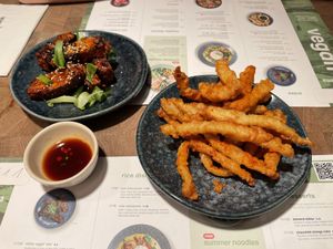 Vegan “ribs” and “squid" at Wagamama - St Andrew Square in Edinburgh