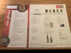 menu at Wagamama - St Andrew Square in Edinburgh