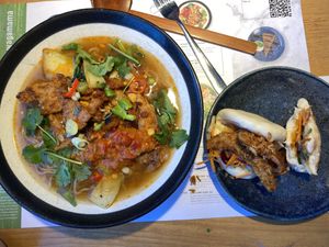 teriyaki vegan chicken ramen  at Wagamama - St Andrew Square in Edinburgh