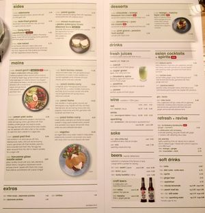 Vegan menu at Wagamama - St Andrew Square in Edinburgh