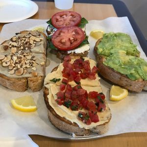 “Slightly toasted” aka bruschetta board - pick 4  at Kind Bean in Chandler
