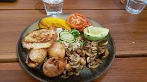 Vegan Morning Glory at Caffiend in Cairns