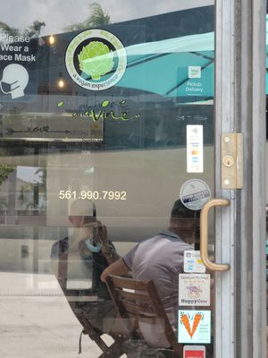 Front door at Artichoke & Vine in Boca Raton