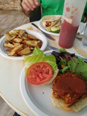 Lentil mushroom loaf and jackfruit tacos at Artichoke & Vine in Boca Raton