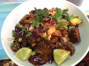 Filipino Chick'n Adobo at Artichoke & Vine in Boca Raton