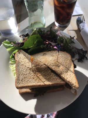 Seitan blt and salad  at Artichoke & Vine in Boca Raton