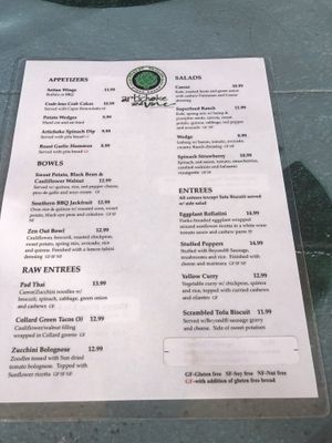 Menu at Artichoke & Vine in Boca Raton