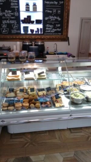 salad bar at Henderson's Shop and Salad Table in Edinburgh