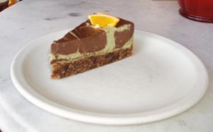 Vegan cheese cake at Henderson's Shop & Deli, Edinburgh at Henderson's Shop and Salad Table in Edinburgh