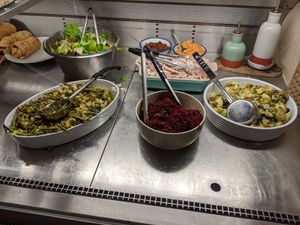 salads at the deli at Henderson's Shop and Salad Table in Edinburgh