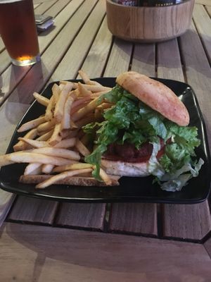 Vegan Da Aina burger at Rebel Kitchen in Kealakekua
