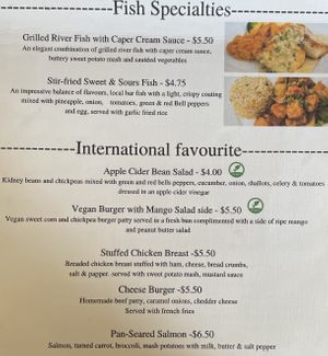 Menu 5 of 6 - International   at Footprint Cafes in Siem Reap