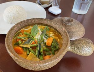 Cambodian vegetarian curry, $4  at Footprint Cafes in Siem Reap