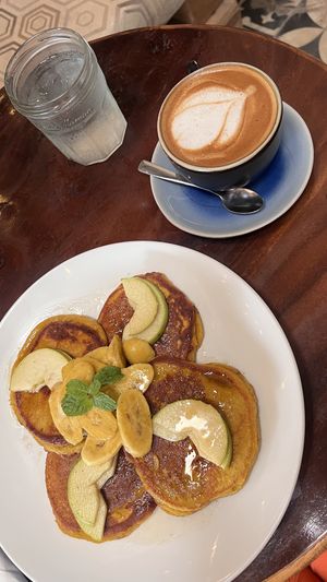 Gluten free pancakes  at Footprint Cafes in Siem Reap