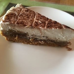 Raw vegan banoffe pie at Footprint Cafes in Siem Reap
