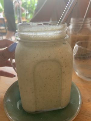 Peanut butter shake  at Footprint Cafes in Siem Reap