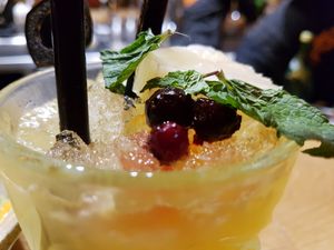 tropical cocktail at Minna Tomei in Haifa