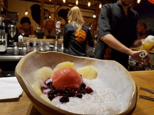 tapioca desert at Minna Tomei in Haifa