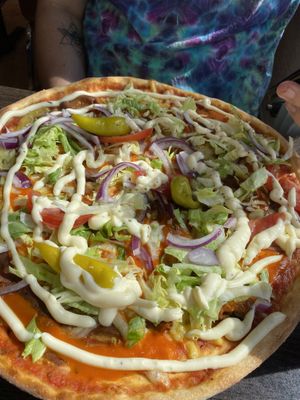 Vegan kebab pizza  at Pizzeria Napoli in Sundbyberg