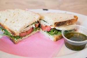 Vegan Caprese Sandwich at TOPO by Kitchen Mouse in Los Angeles