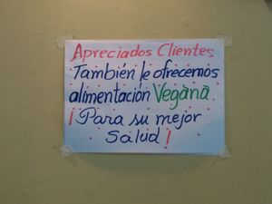 Shalom also prepares vegan food at Shalom Restaurante Vegetariano in Quito
