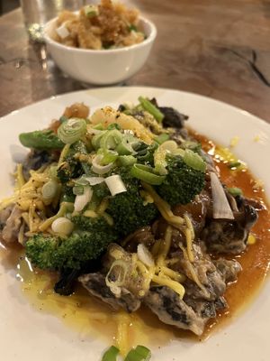 Mushroom magic (w mashed potatoes in the back)  at Vantra Vegan in London