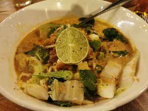 Curry Laksa at Vantra Vegan in London
