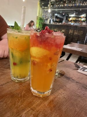 Juice and vocktail  at Vantra Vegan in London