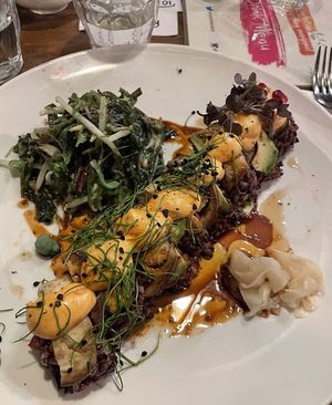 Really recommend the dragon roll!  at Vantra Vegan in London