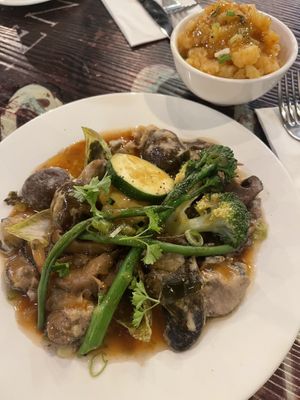 Magical mushroom with mash potatoes   at Vantra Vegan in London