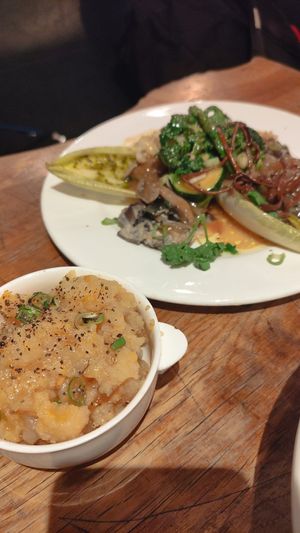 magical mushrooms with mash at Vantra Vegan in London