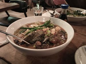 Miso ramen. at Vantra Vegan in London