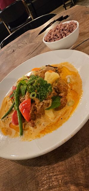 Curry from well balanced section at Vantra Vegan in London