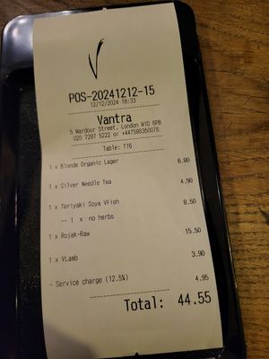 Bill at Vantra Vegan in London