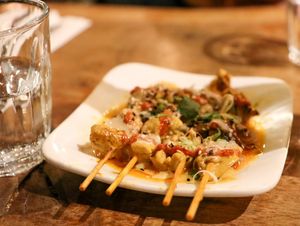 skewers at Vantra Vegan in London