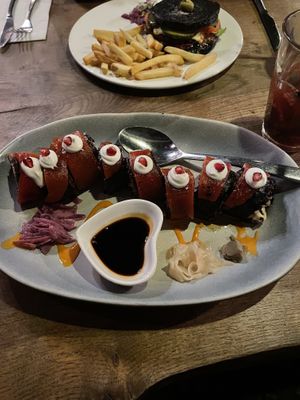 Sushi hot dog   at Vantra Vegan in London