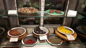 the cakes at Vantra Vegan in London