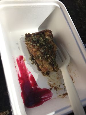 Raw vegan apple pie for take away  at Vantra Vegan in London