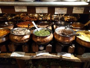Buffet setup at Vantra Vegan in London