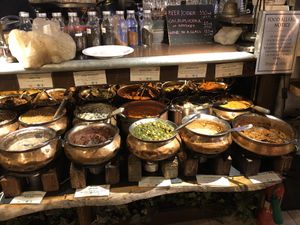 Warm foods at Vantra Vegan in London