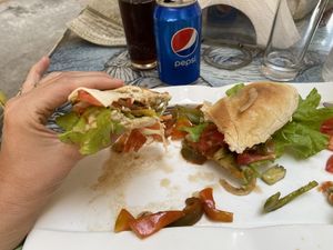 Vegetable sandwich   at 5 Esquinas Trattoria in Havana